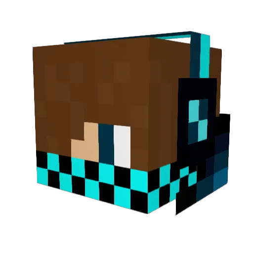 CDJAW Minecraft avatar head, 3D render