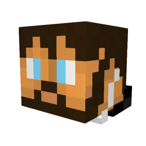 CDKick Minecraft avatar head, 3D render