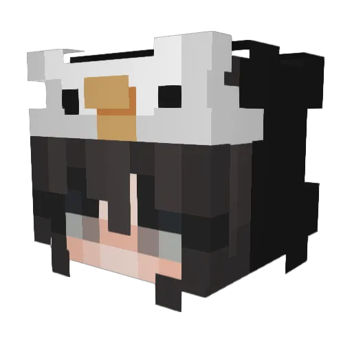 CDLonely Minecraft avatar head, 3D render