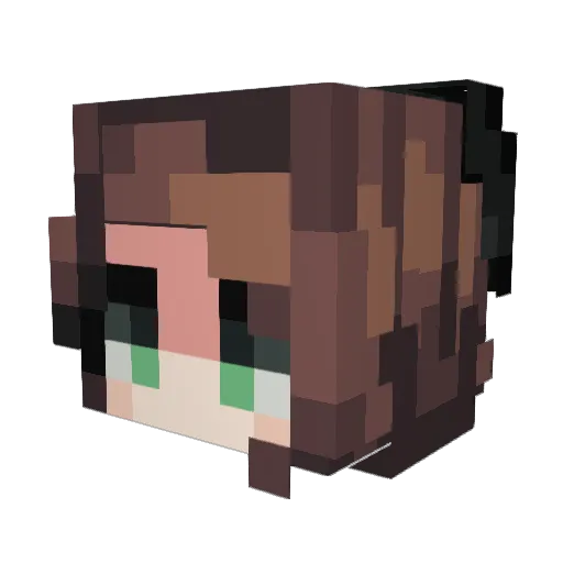 CDNAA Minecraft avatar head, 3D render
