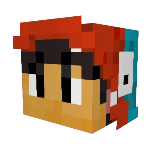 CDRA Minecraft avatar head, 3D render