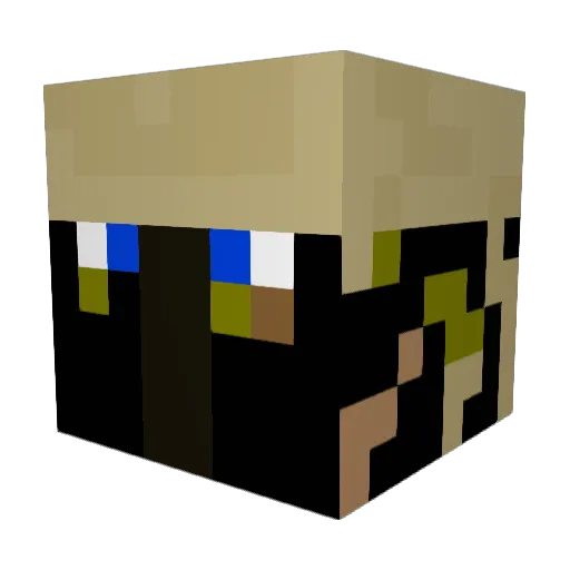 CDTWard Minecraft avatar head, 3D render