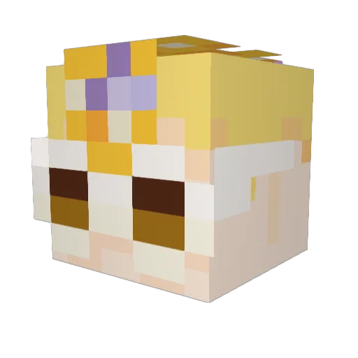 CDThePlayer Minecraft avatar head, 3D render