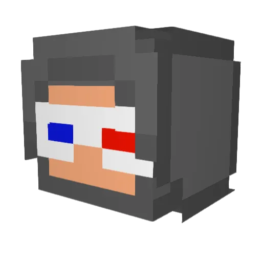 CDXX___ Minecraft avatar head, 3D render