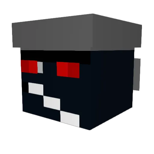 CD_G6Q100 Minecraft avatar head, 3D render