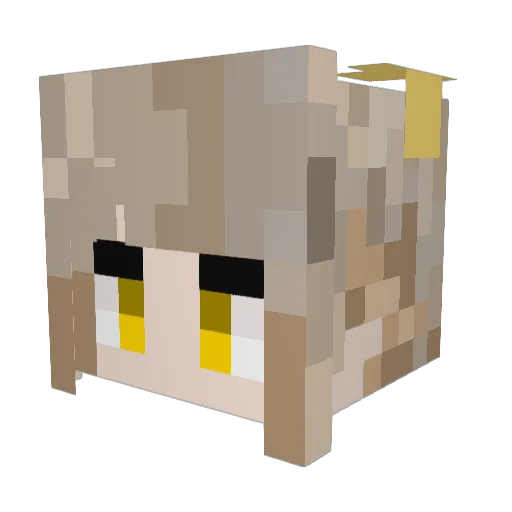 CD_Raptor Minecraft avatar head, 3D render