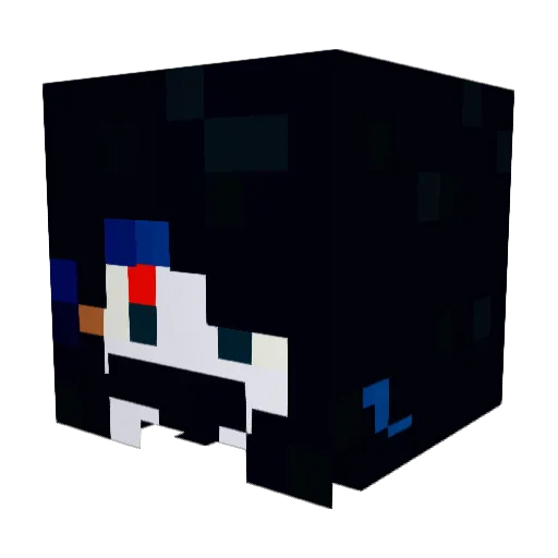 CD__Rom Minecraft avatar head, 3D render