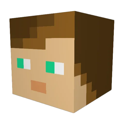 CDaily123 Minecraft avatar head, 3D render