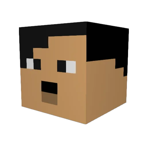 CDmonty5 Minecraft avatar head, 3D render