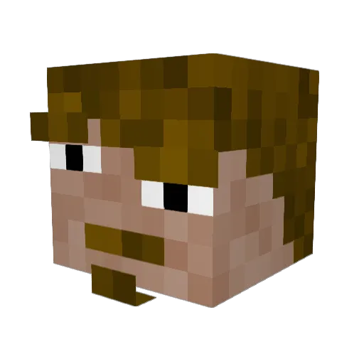 CDub798 Minecraft avatar head, 3D render