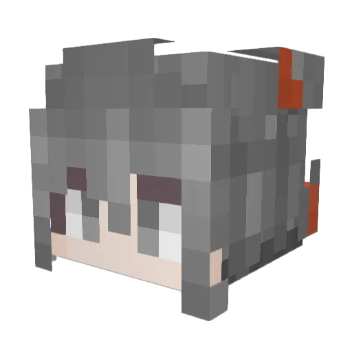CE1116 Minecraft avatar head, 3D render