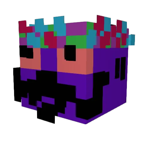 CEKT0P Minecraft avatar head, 3D render