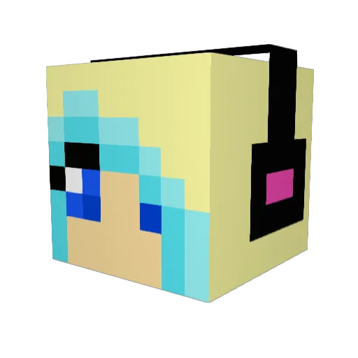 CELpeace Minecraft avatar head, 3D render