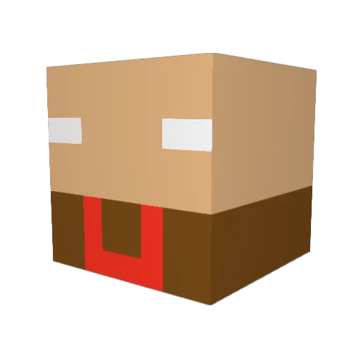 CEM_24 Minecraft avatar head, 3D render