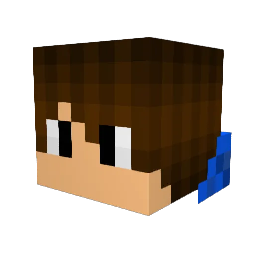 CENTE_13 Minecraft avatar head, 3D render