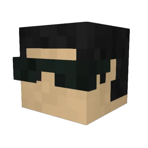 CERD_31 Minecraft avatar head, 3D render