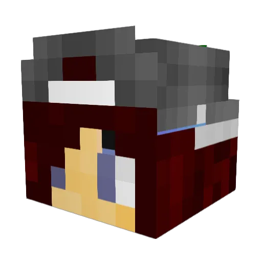 CERISE9 Minecraft avatar head, 3D render
