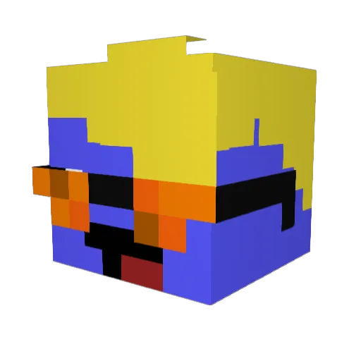 CESINHAZUL Minecraft avatar head, 3D render