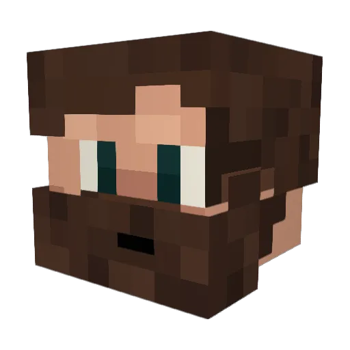 CEW2020 Minecraft avatar head, 3D render