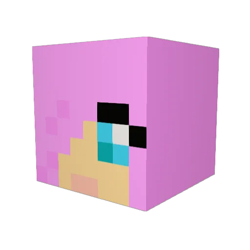 CEvert Minecraft avatar head, 3D render