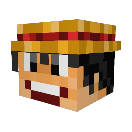 CF8 Minecraft avatar head, 3D render