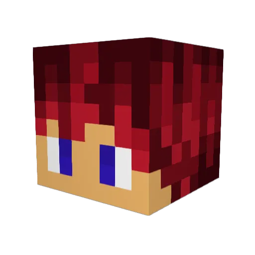 CFH878 Minecraft avatar head, 3D render