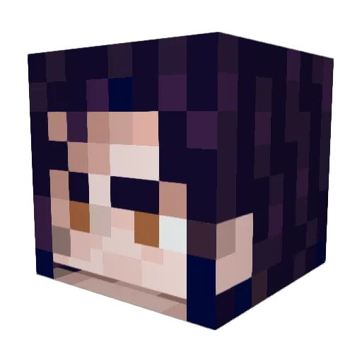 CFOXB Minecraft avatar head, 3D render