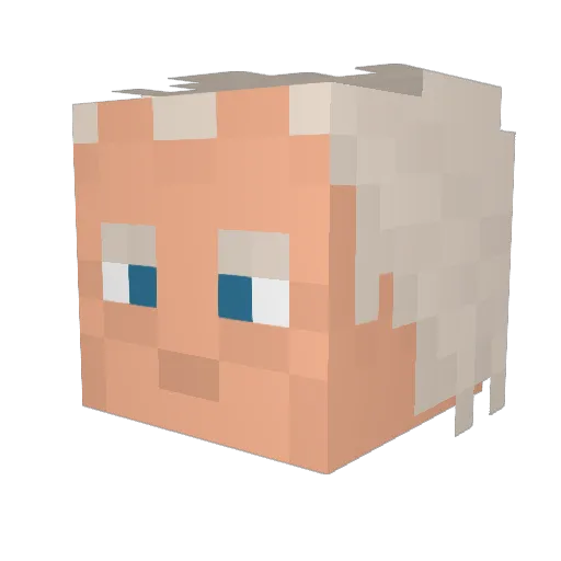 CG1108 Minecraft avatar head, 3D render
