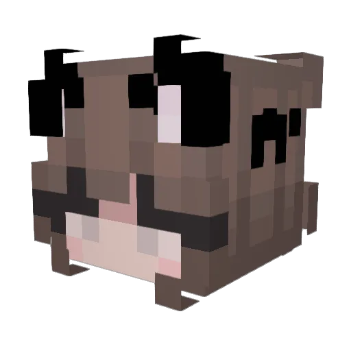 CG8888 Minecraft avatar head, 3D render