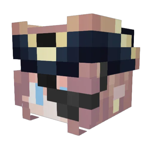 CGII Minecraft avatar head, 3D render