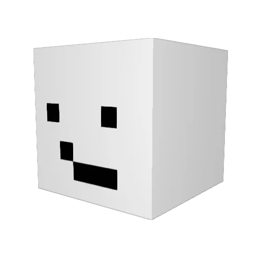 CGLulu Minecraft avatar head, 3D render