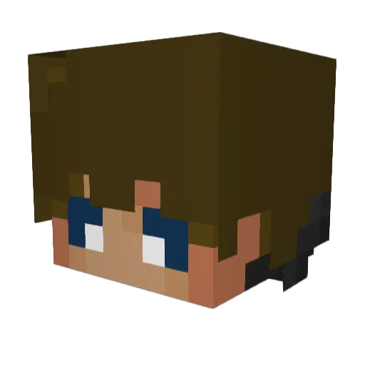 CGN_Shark Minecraft avatar head, 3D render