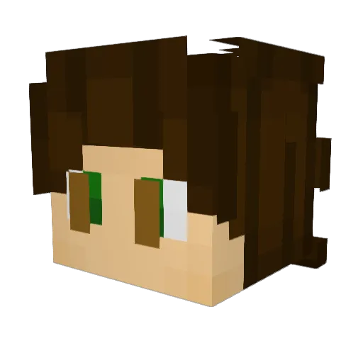 CGSA_ Minecraft avatar head, 3D render