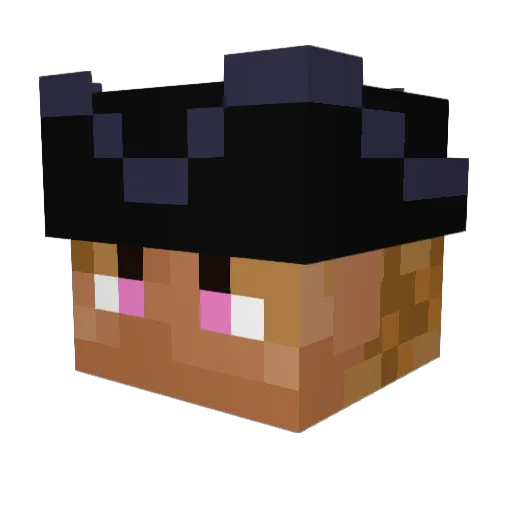 CGS_Pixel Minecraft avatar head, 3D render