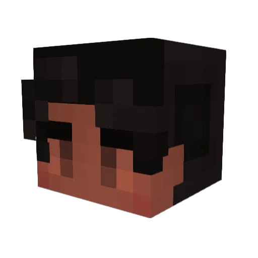 CGT0 Minecraft avatar head, 3D render