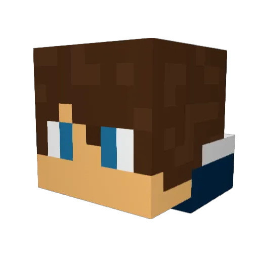 CGTV003 Minecraft avatar head, 3D render