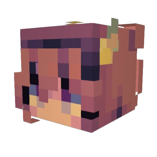 CGT_Anonymous Minecraft avatar head, 3D render