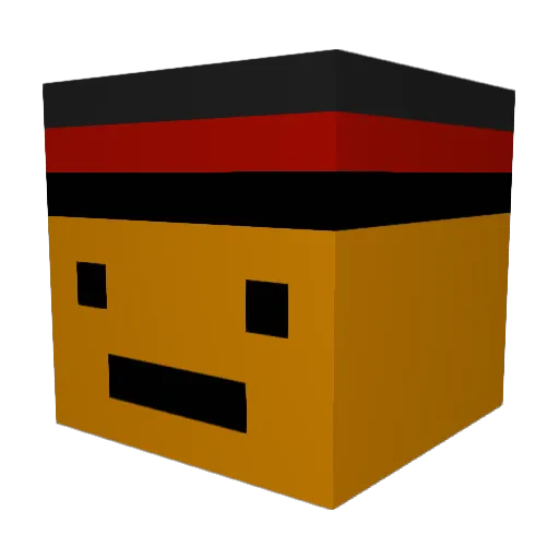 CGX7 Minecraft avatar head, 3D render