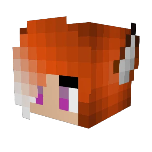 CG_MU Minecraft avatar head, 3D render