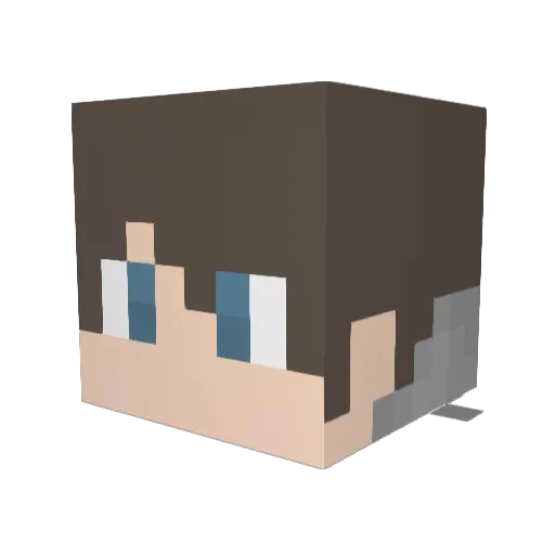 CG_Rocker Minecraft avatar head, 3D render