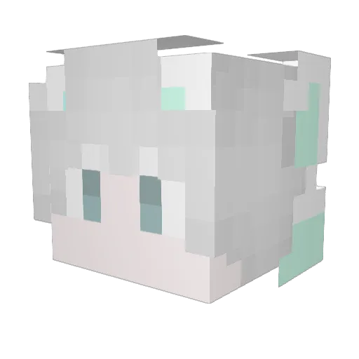 CGgou Minecraft avatar head, 3D render