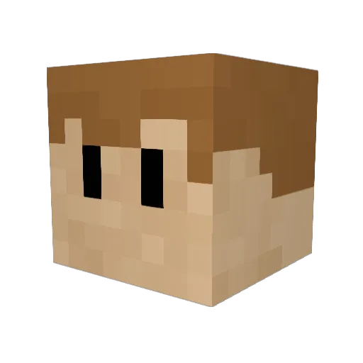 CGram Minecraft avatar head, 3D render