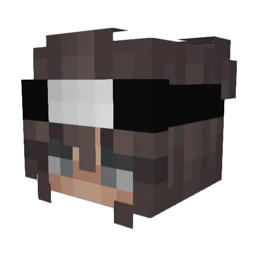CGrcGz Minecraft avatar head, 3D render