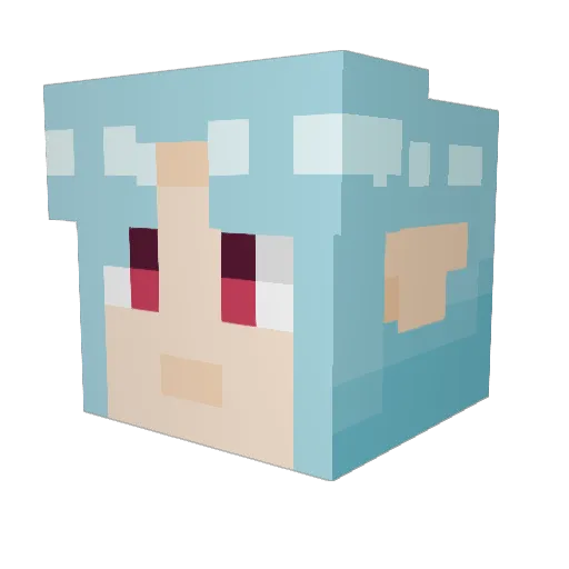 CGxK1NG Minecraft avatar head, 3D render