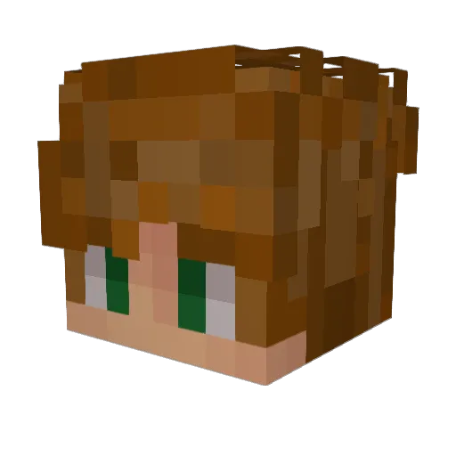 CH0C0LATECHIP Minecraft avatar head, 3D render