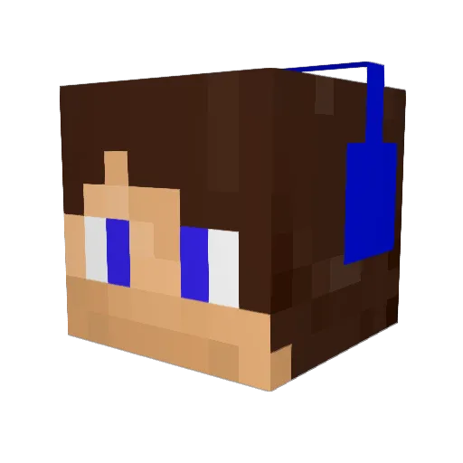 CH0CKLP Minecraft avatar head, 3D render