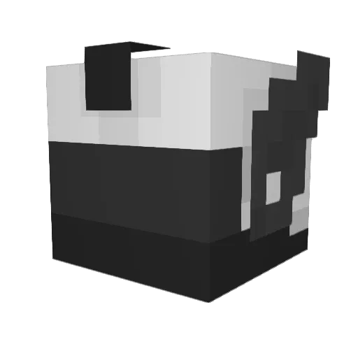 CH3CK3RB0ARD Minecraft avatar head, 3D render