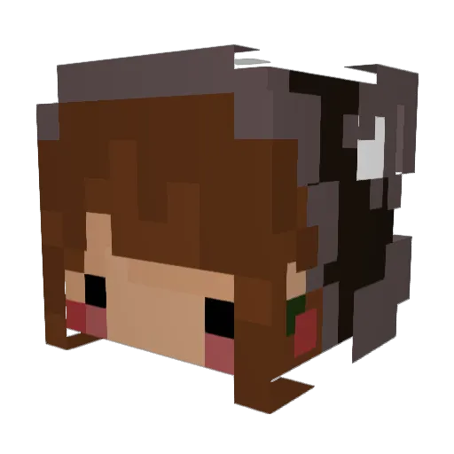 CH3RRYIE Minecraft avatar head, 3D render