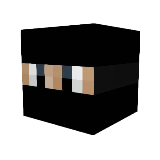 CH7N Minecraft avatar head, 3D render
