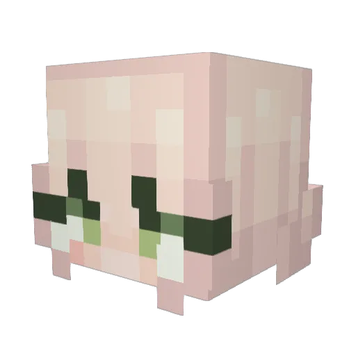 CH829 Minecraft avatar head, 3D render